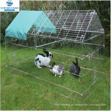 o cerco de aço galvanizado da pena do animal de animal de estimação da galinha das aves domésticas corre com pára-sol